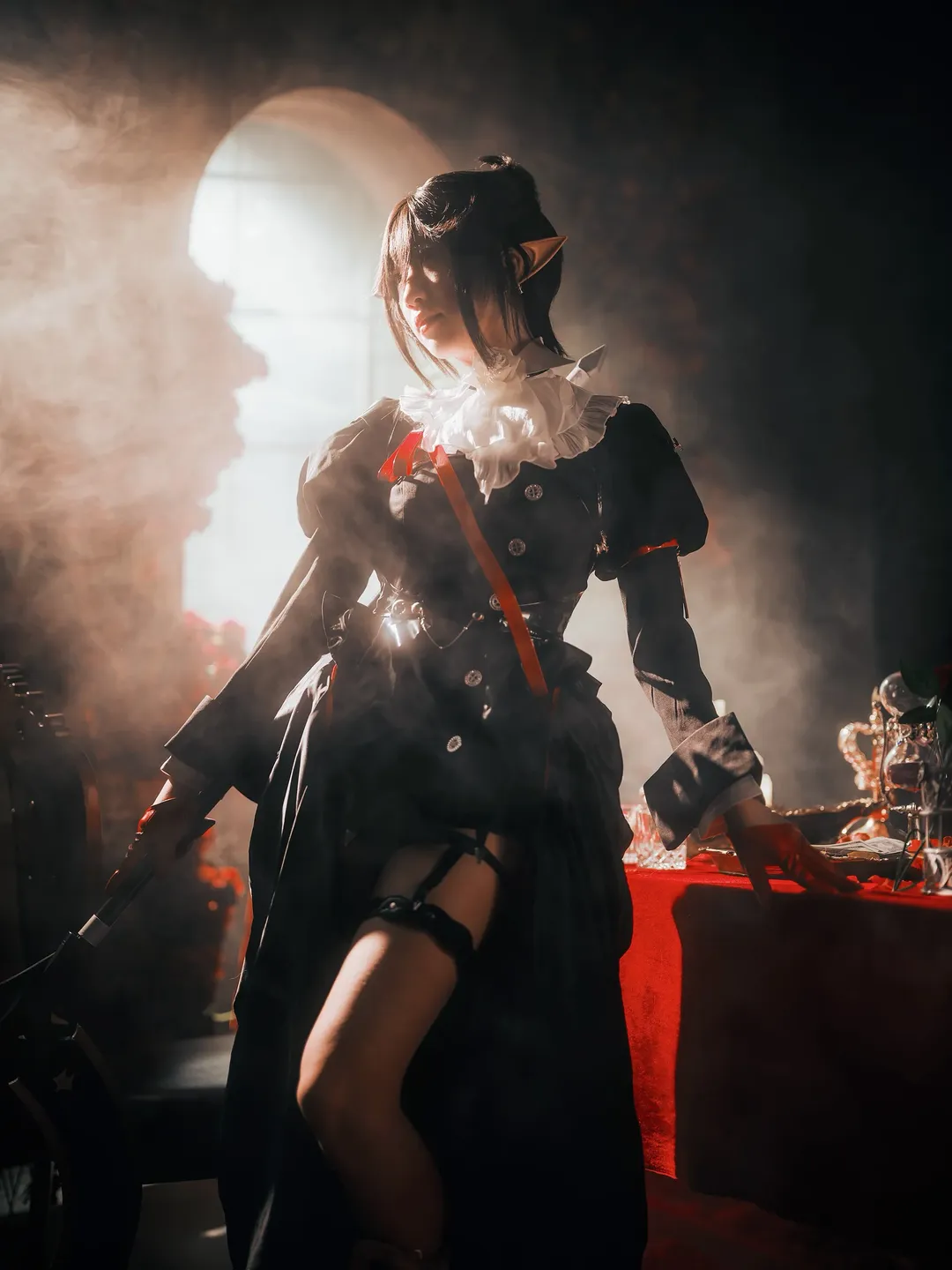二次元摄影, 哥特风, 明日方舟, 黑丝, 隐德莱希cos