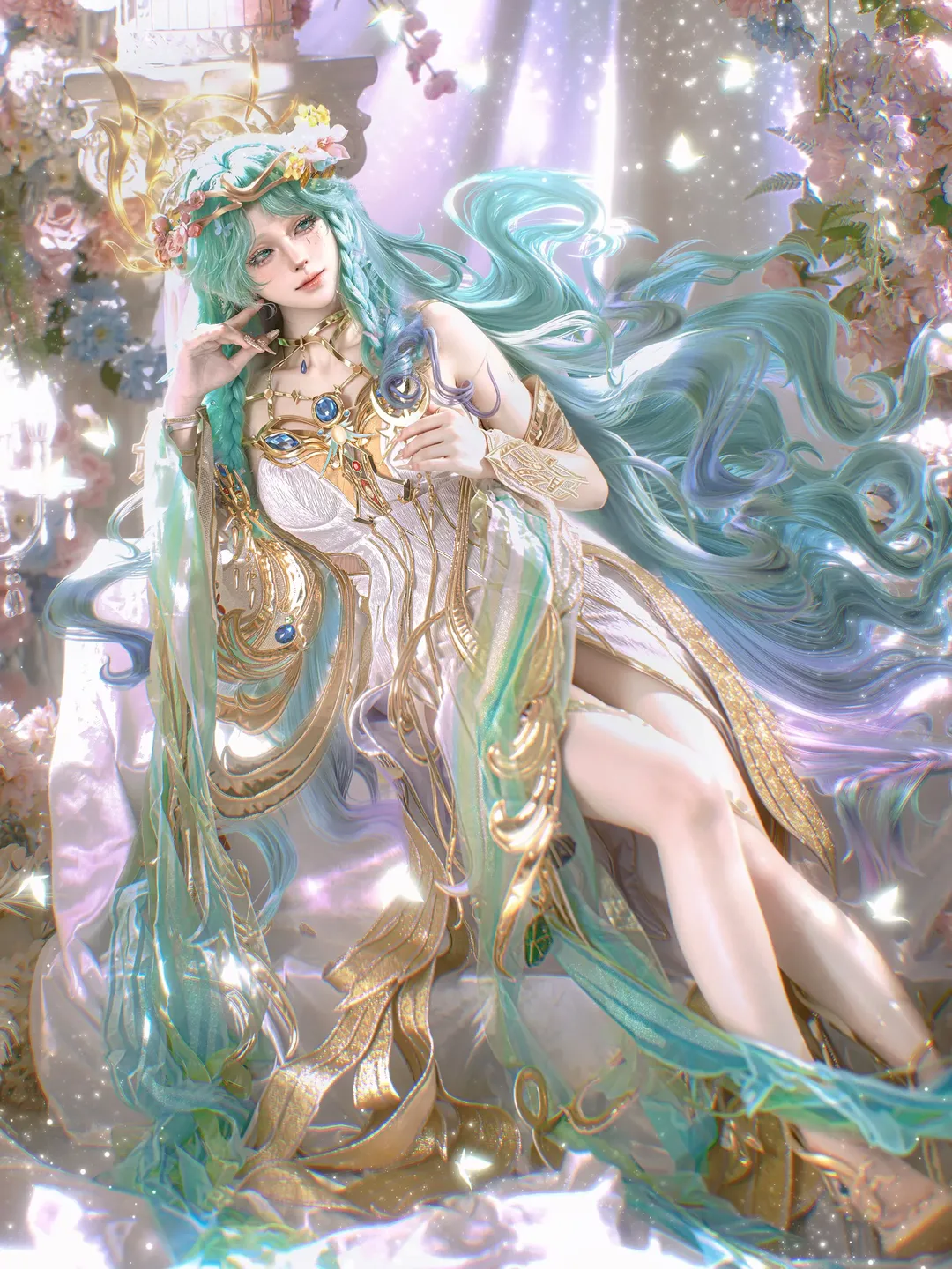 二次元, 王者荣耀, 貂蝉cos, cosplay返图, 丝袜 - 第2张