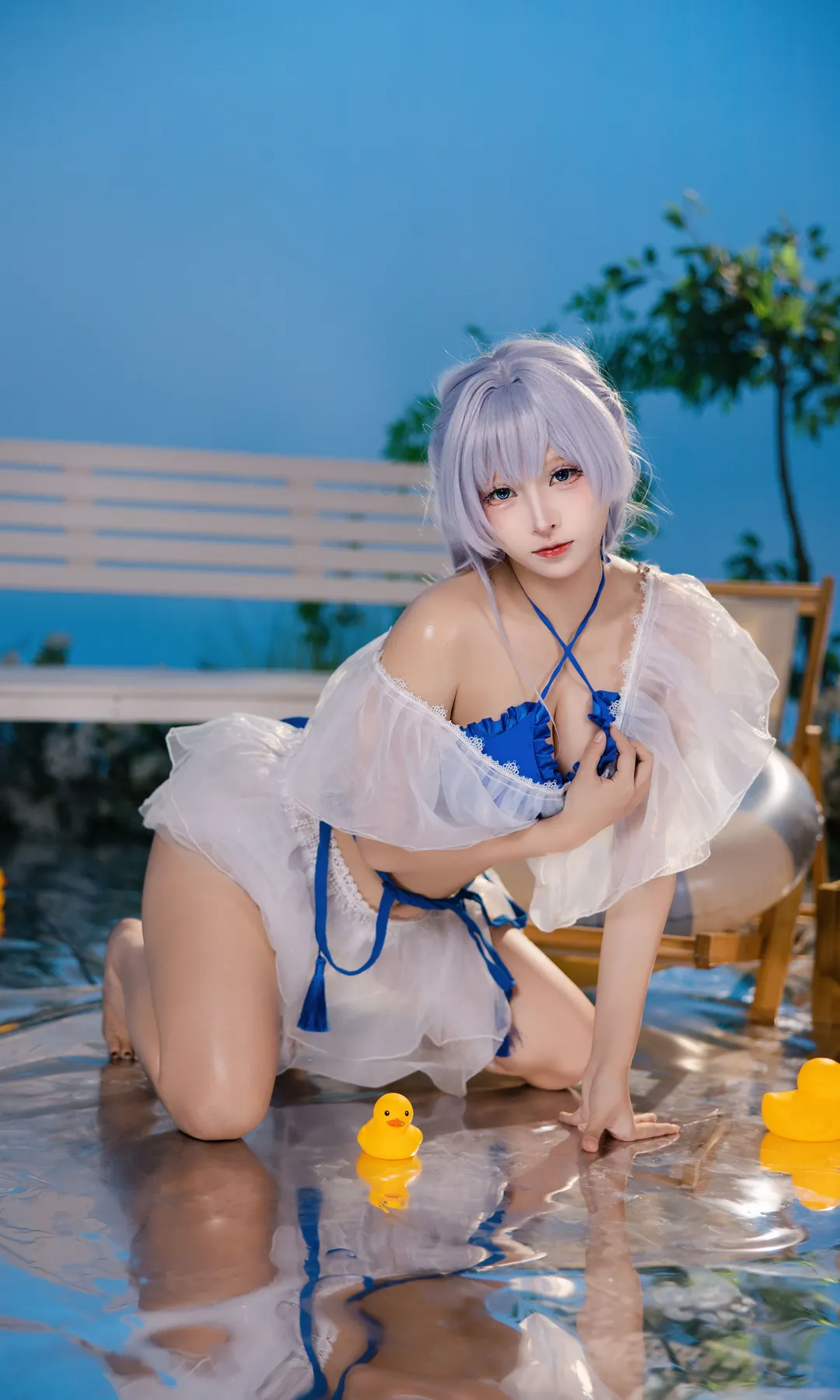 二次元摄影, 碧蓝航线cos, 水边写真, 泳装人像, 日系清新 - 第12张