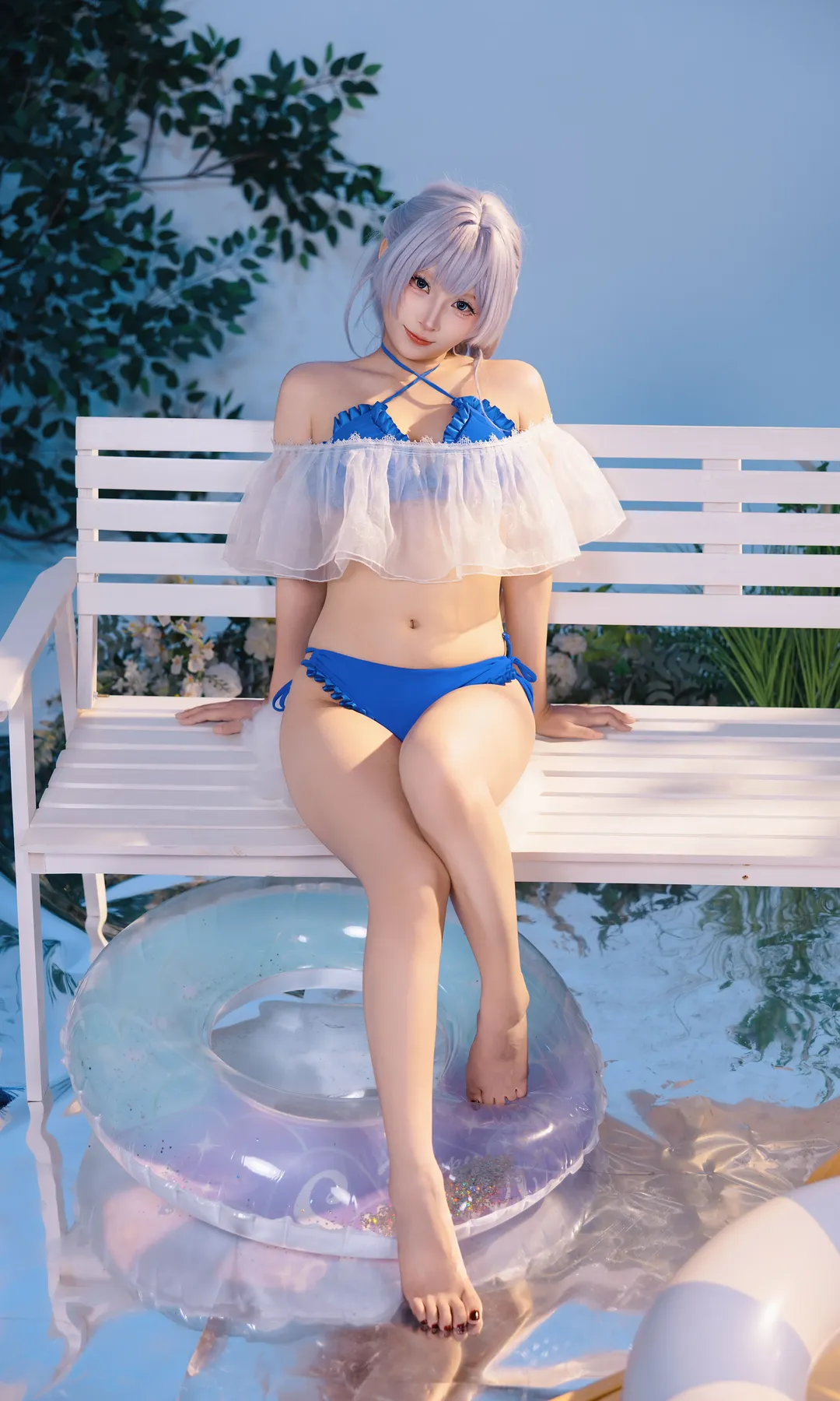 二次元摄影, 碧蓝航线cos, 水边写真, 泳装人像, 日系清新 - 第2张