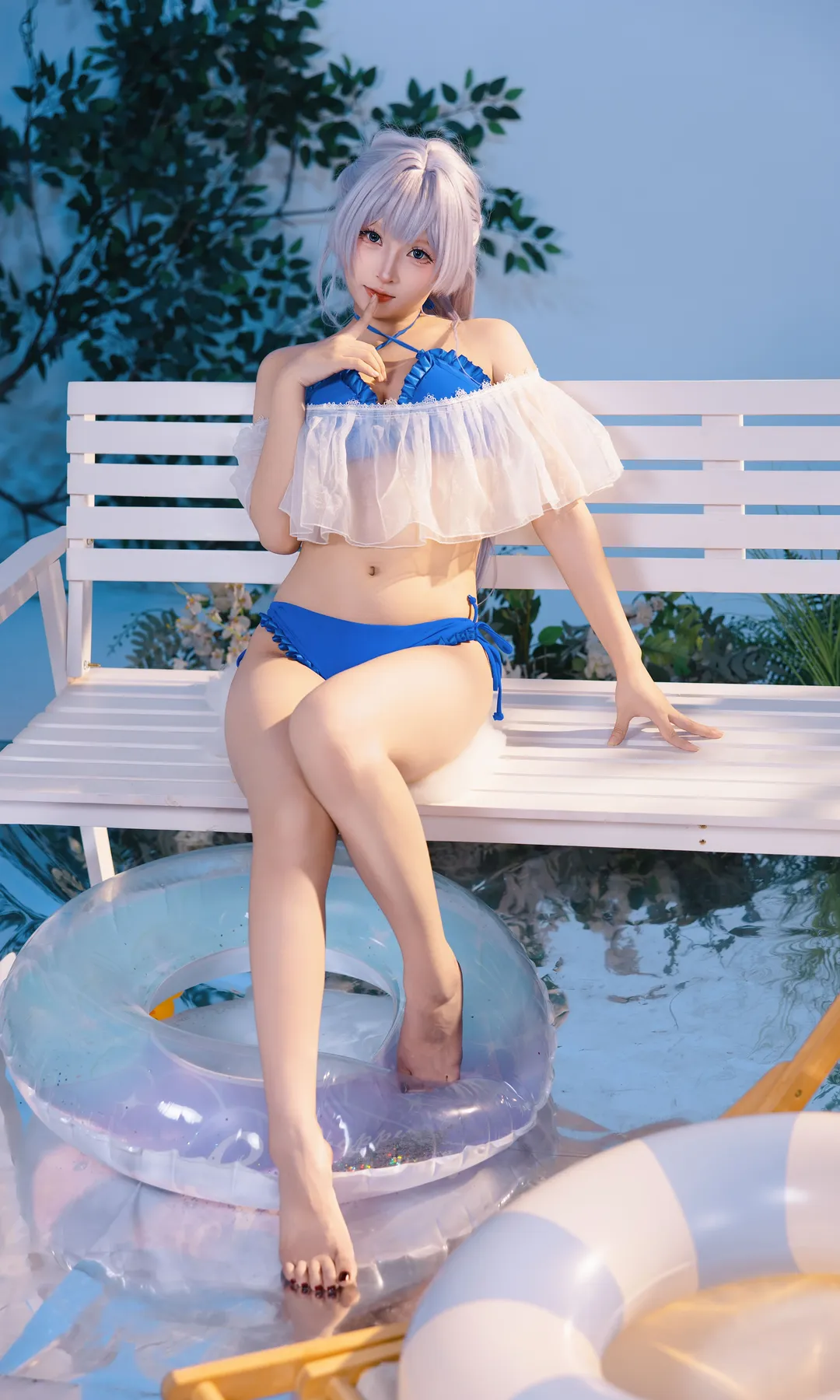 二次元摄影, 碧蓝航线cos, 水边写真, 泳装人像, 日系清新 - 第4张