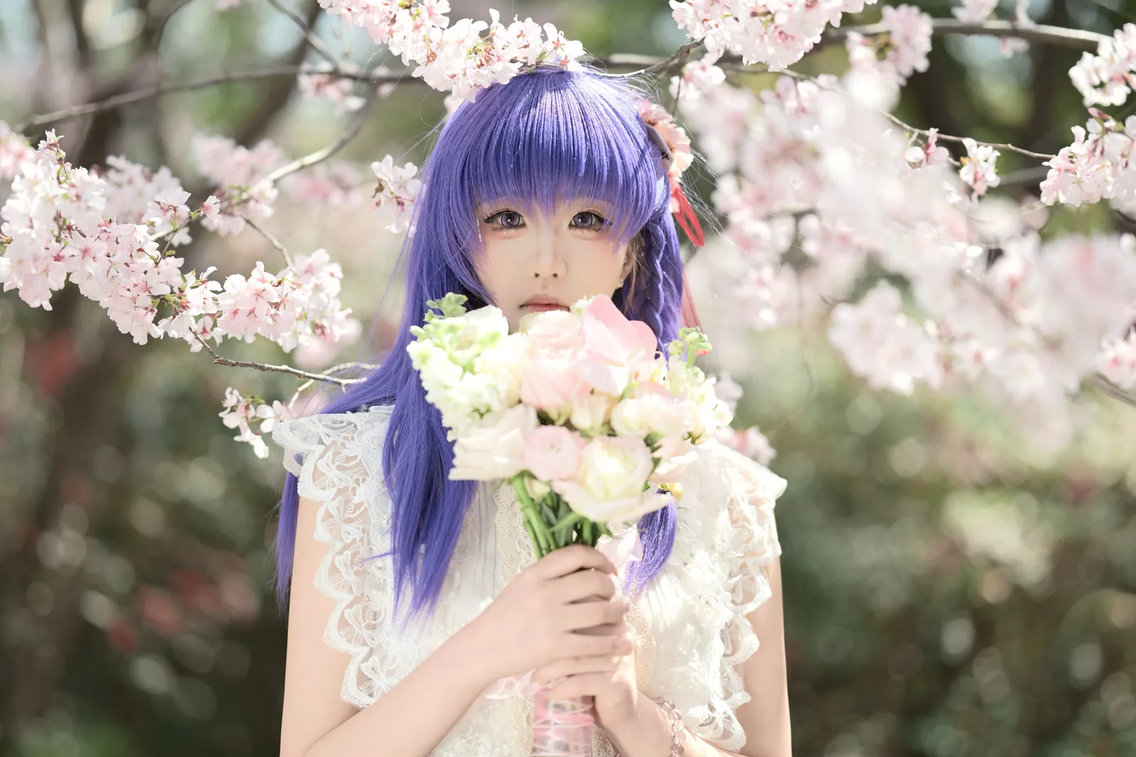 Cosplay, 间桐樱cos, 樱花人像, Fate天之杯, 顾村公园