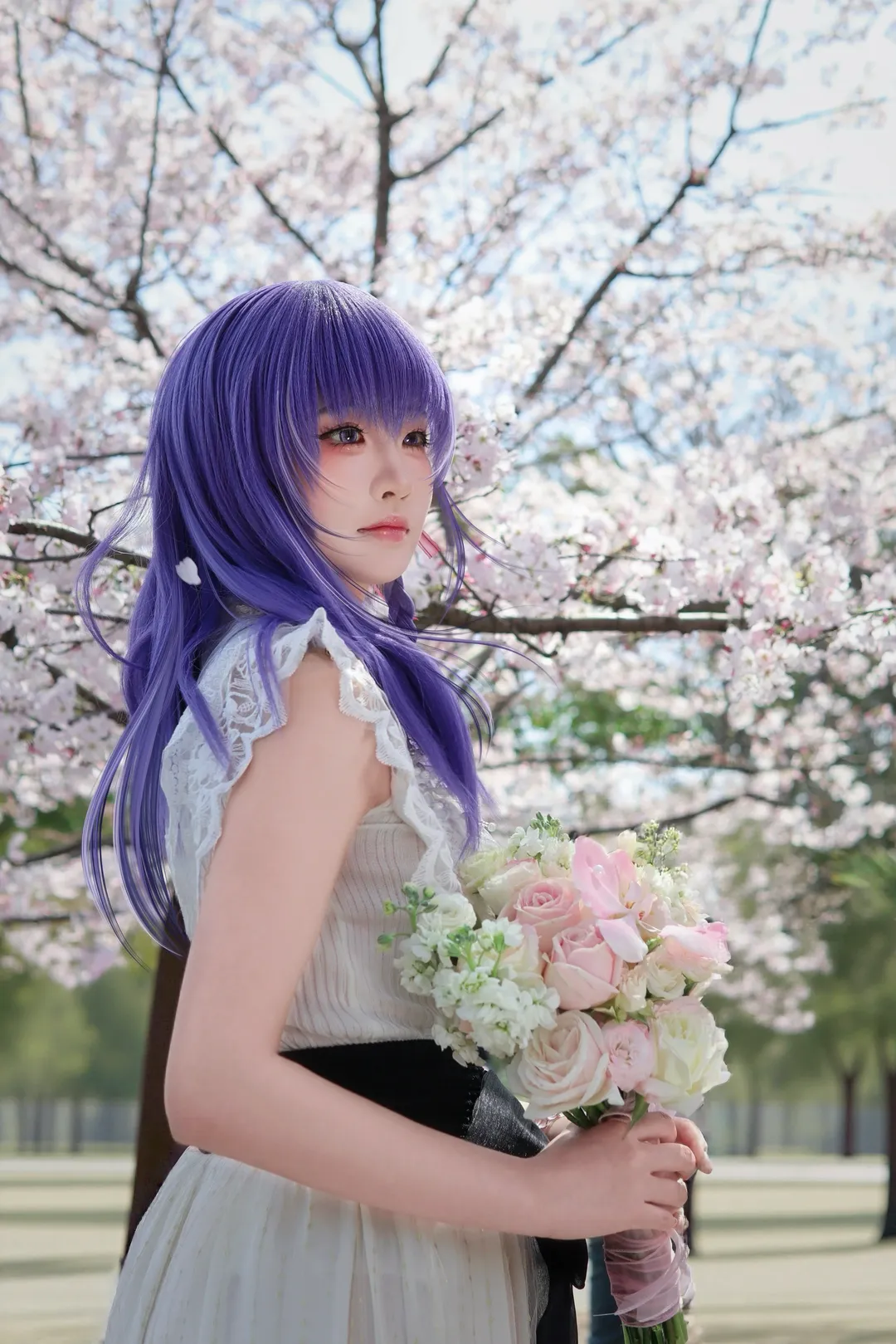 二次元, Fate, 间桐樱cos, cosplay摄影, 春日樱花 - 第2张