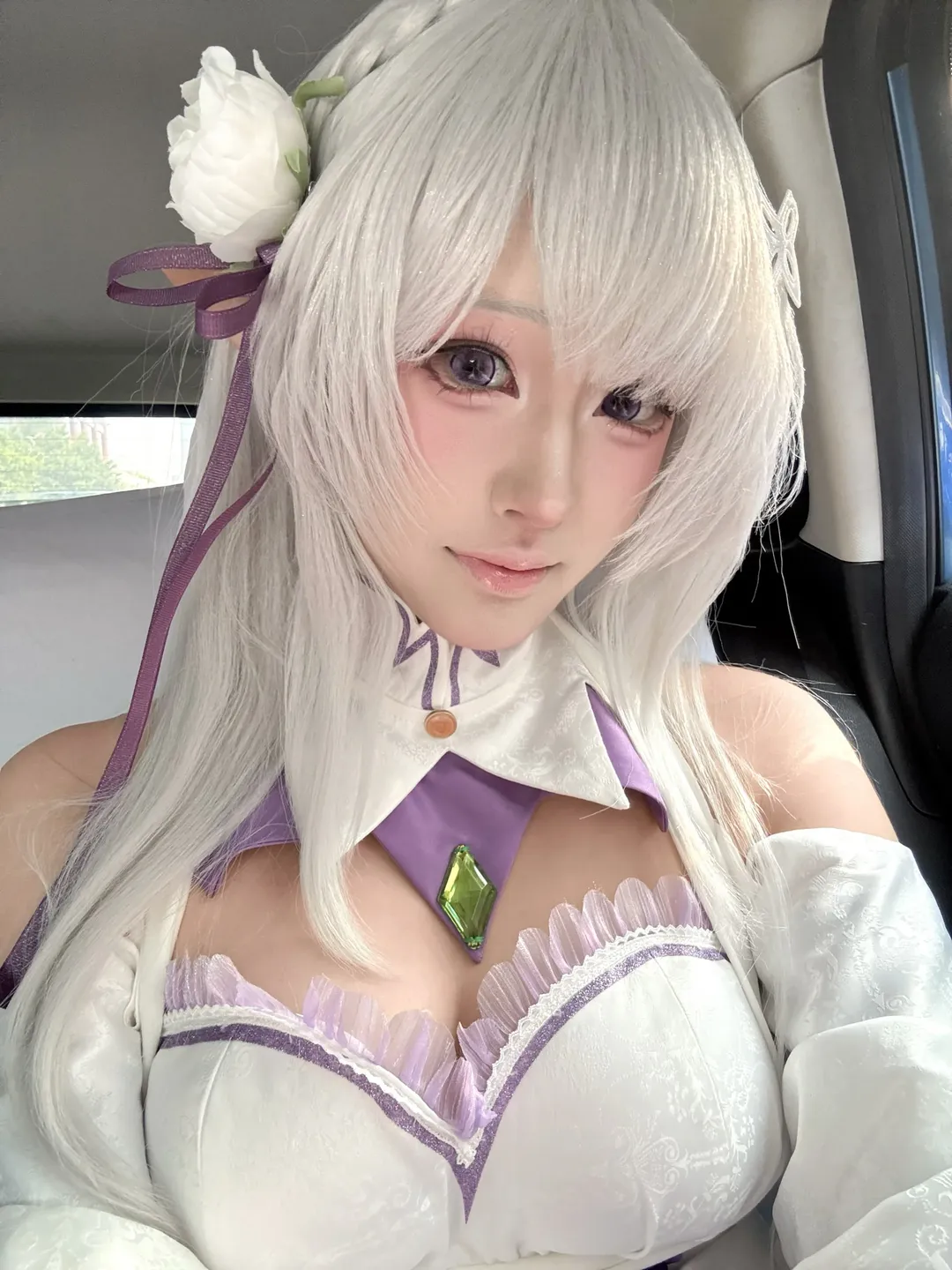 从零开始的异世界生活, 二次元cosplay, 爱蜜莉雅cos, 精灵耳cos, 银发少女 - 第2张