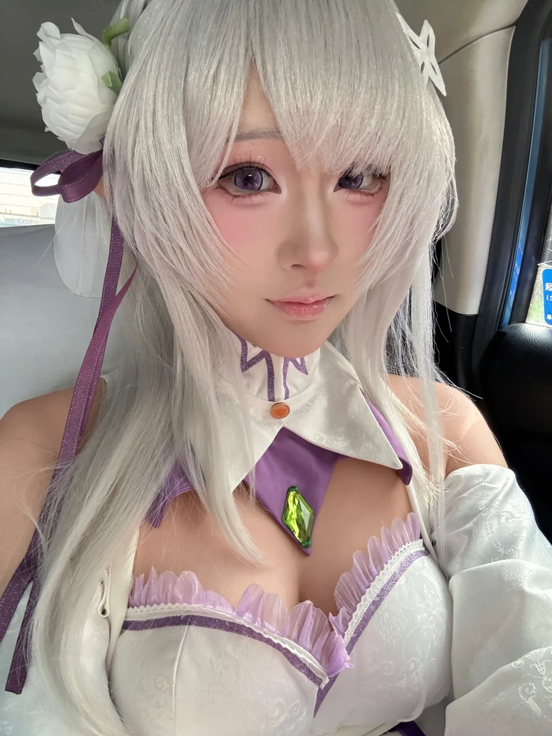 从零开始的异世界生活, 二次元cosplay, 爱蜜莉雅cos, 精灵耳cos, 银发少女 - 第3张