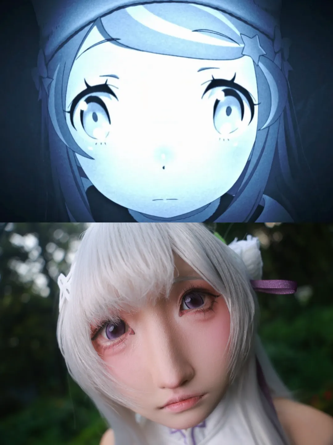 コスプレ, ロケーション撮影, 屋外ポートレート, 銀髪紫眼, Re:ゼロから始める異世界生活コスプレ - 1枚目