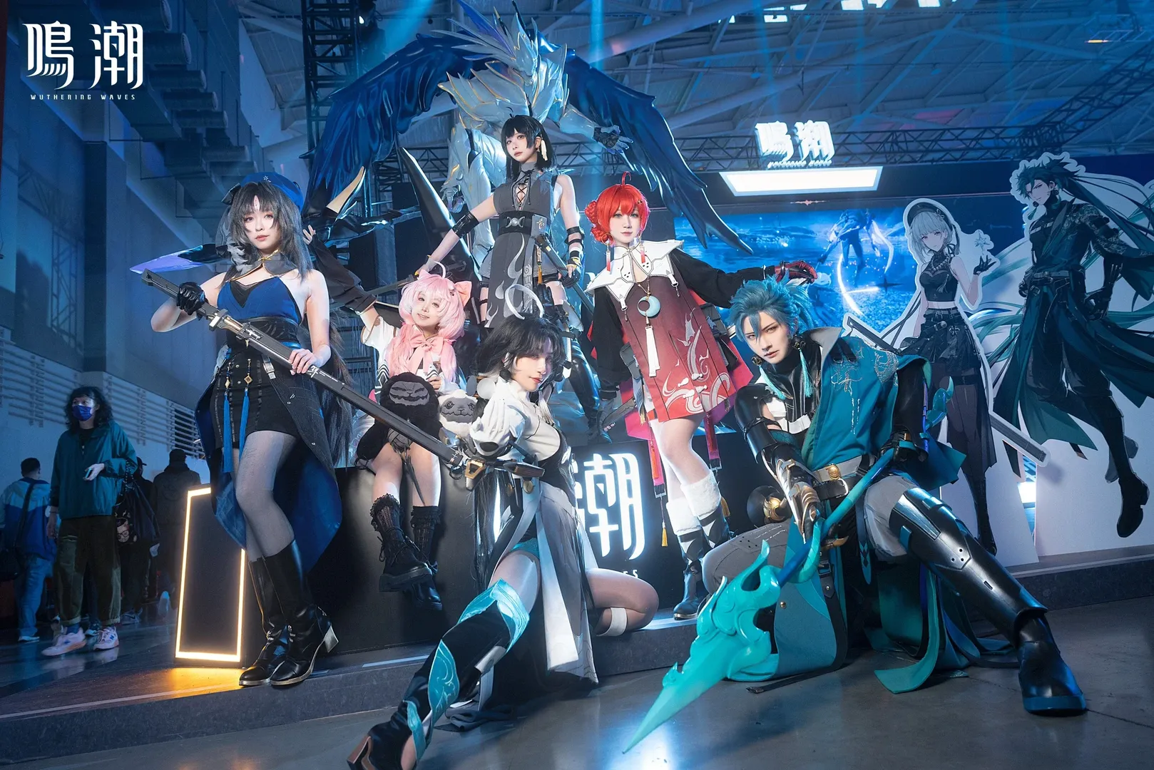鳴潮, アニメイベントのコスプレ, 黒ストッキングとロングブーツ, 女漂泊者 コスプレ, 台北ゲームショウ - 10枚目