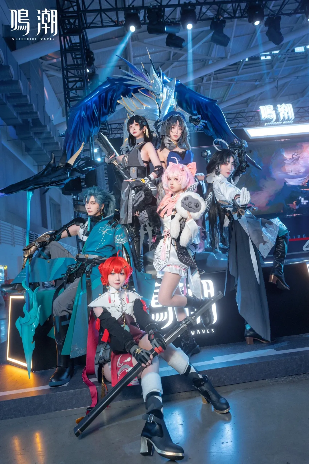 鳴潮, アニメイベントのコスプレ, 黒ストッキングとロングブーツ, 女漂泊者 コスプレ, 台北ゲームショウ - 11枚目