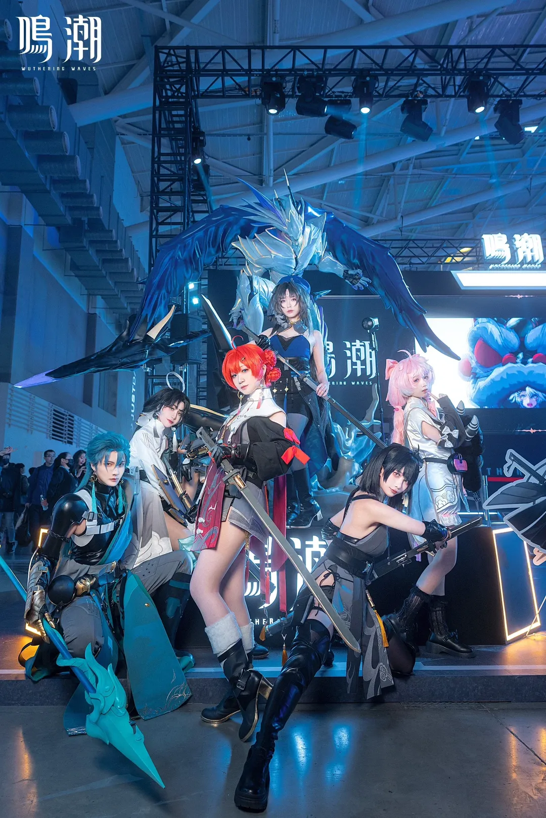 鳴潮, アニメイベントのコスプレ, 黒ストッキングとロングブーツ, 女漂泊者 コスプレ, 台北ゲームショウ - 12枚目