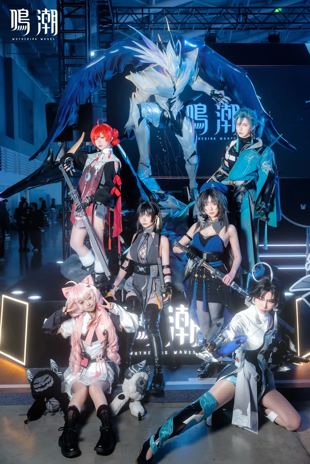 鳴潮, アニメイベントのコスプレ, 黒ストッキングとロングブーツ, 女漂泊者 コスプレ, 台北ゲームショウ - 7枚目