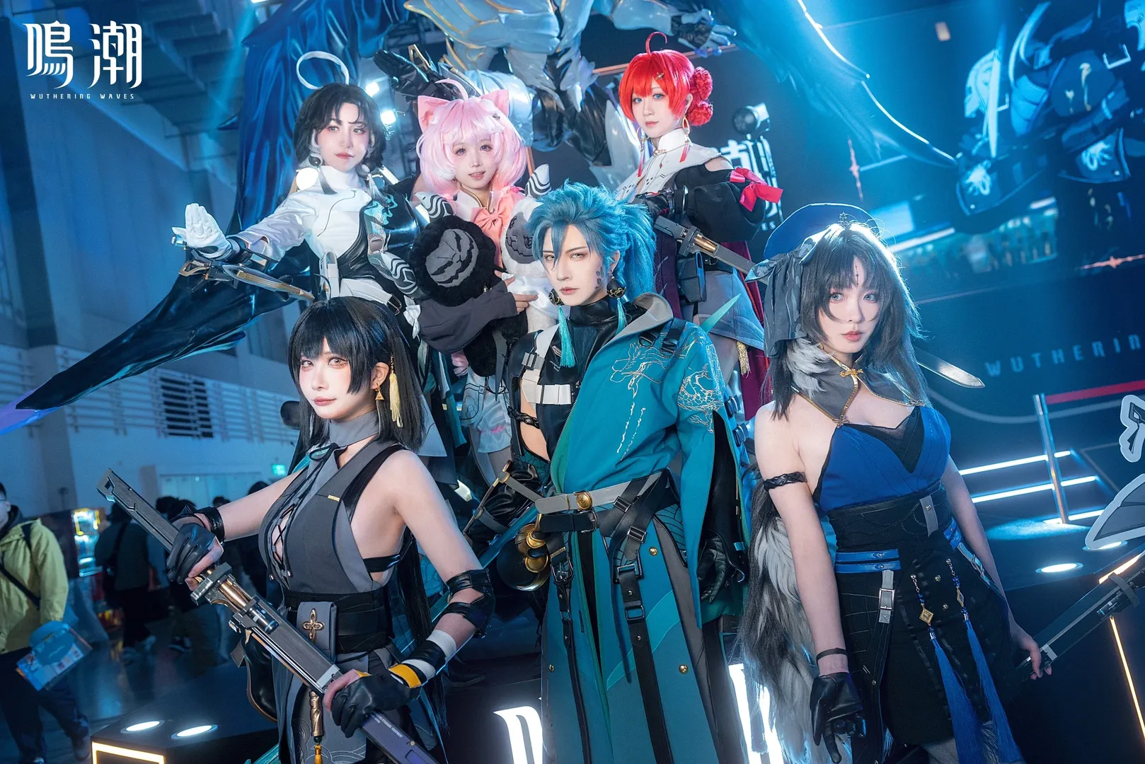 鳴潮, アニメイベントのコスプレ, 黒ストッキングとロングブーツ, 女漂泊者 コスプレ, 台北ゲームショウ - 8枚目