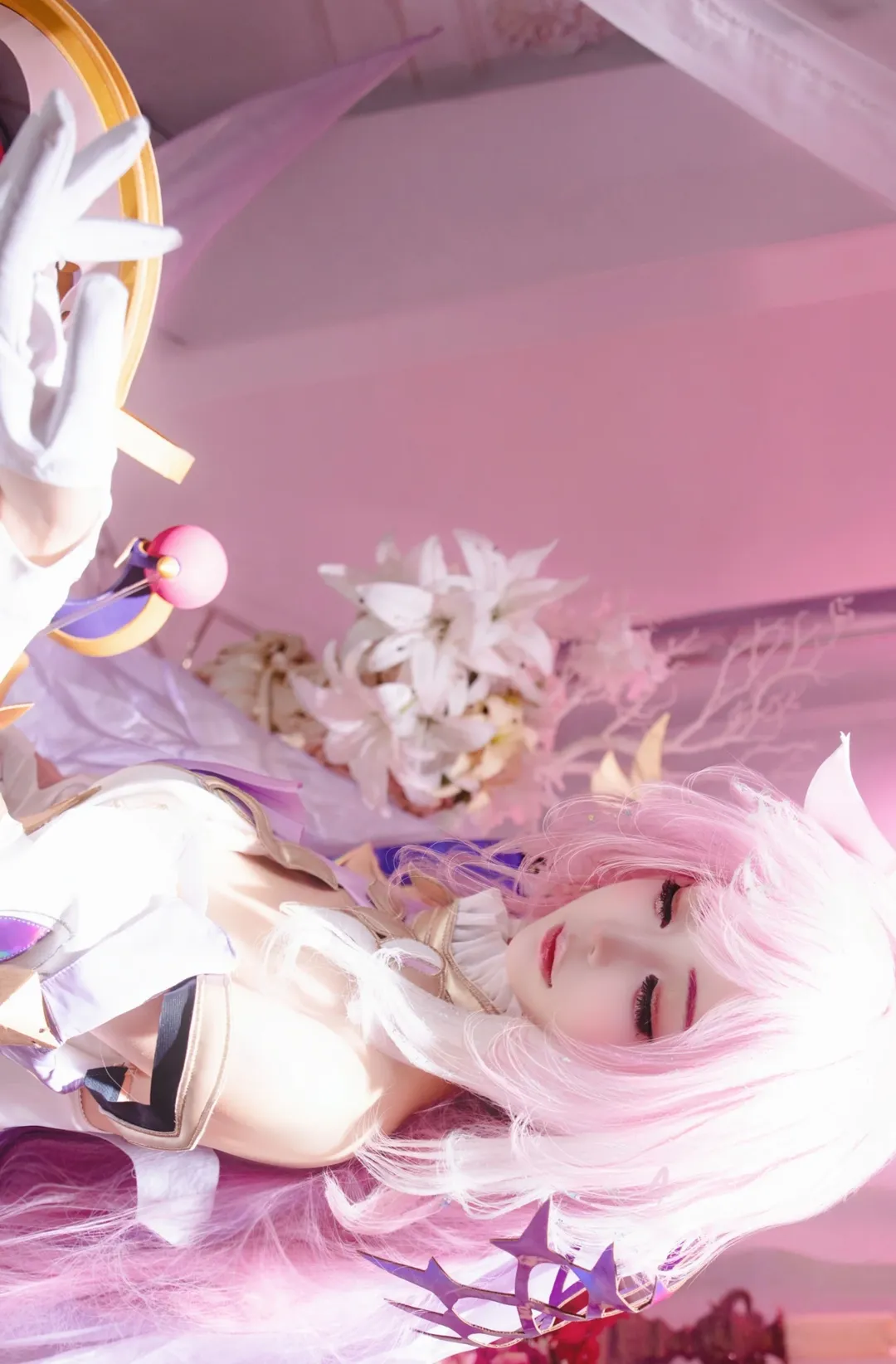 爱莉希雅cos, 崩坏3, 二次元少女, 粉色假发, 梦幻摄影 - 第2张