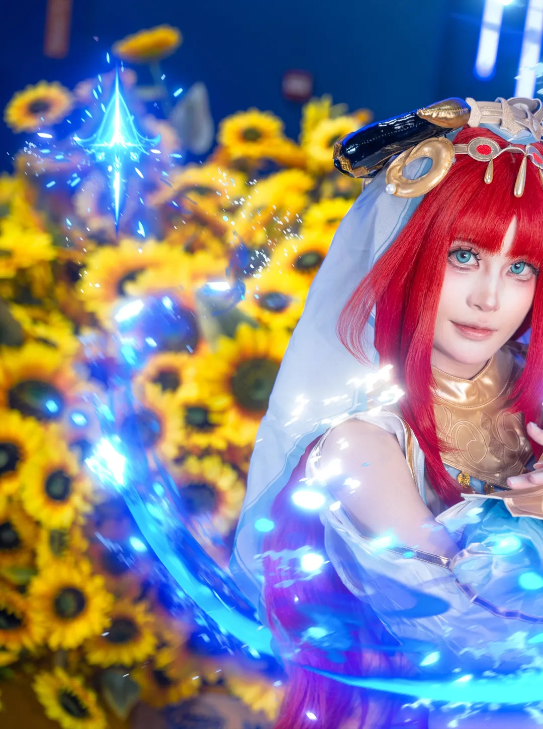 原神, 妮露cos, cosplay分享, 水元素特效, 须弥cos