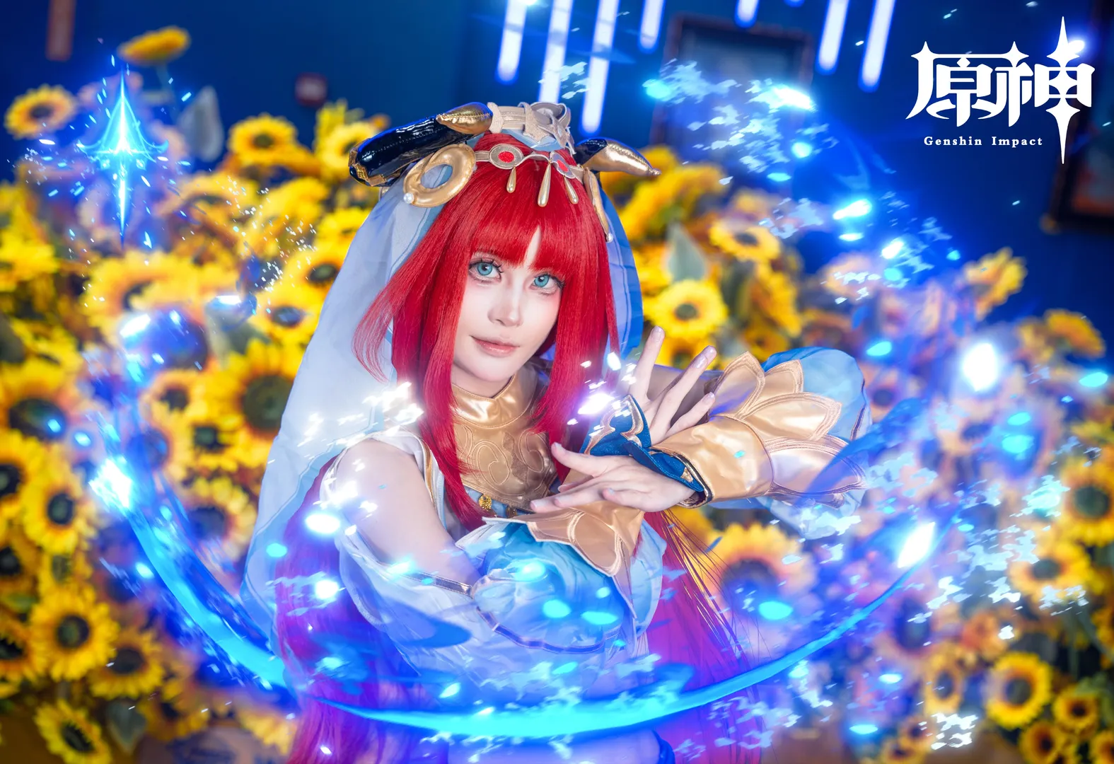 原神, ニィロウ コスプレ, コスプレシェア, 水元素エフェクト, スメールコスプレ - 3枚目