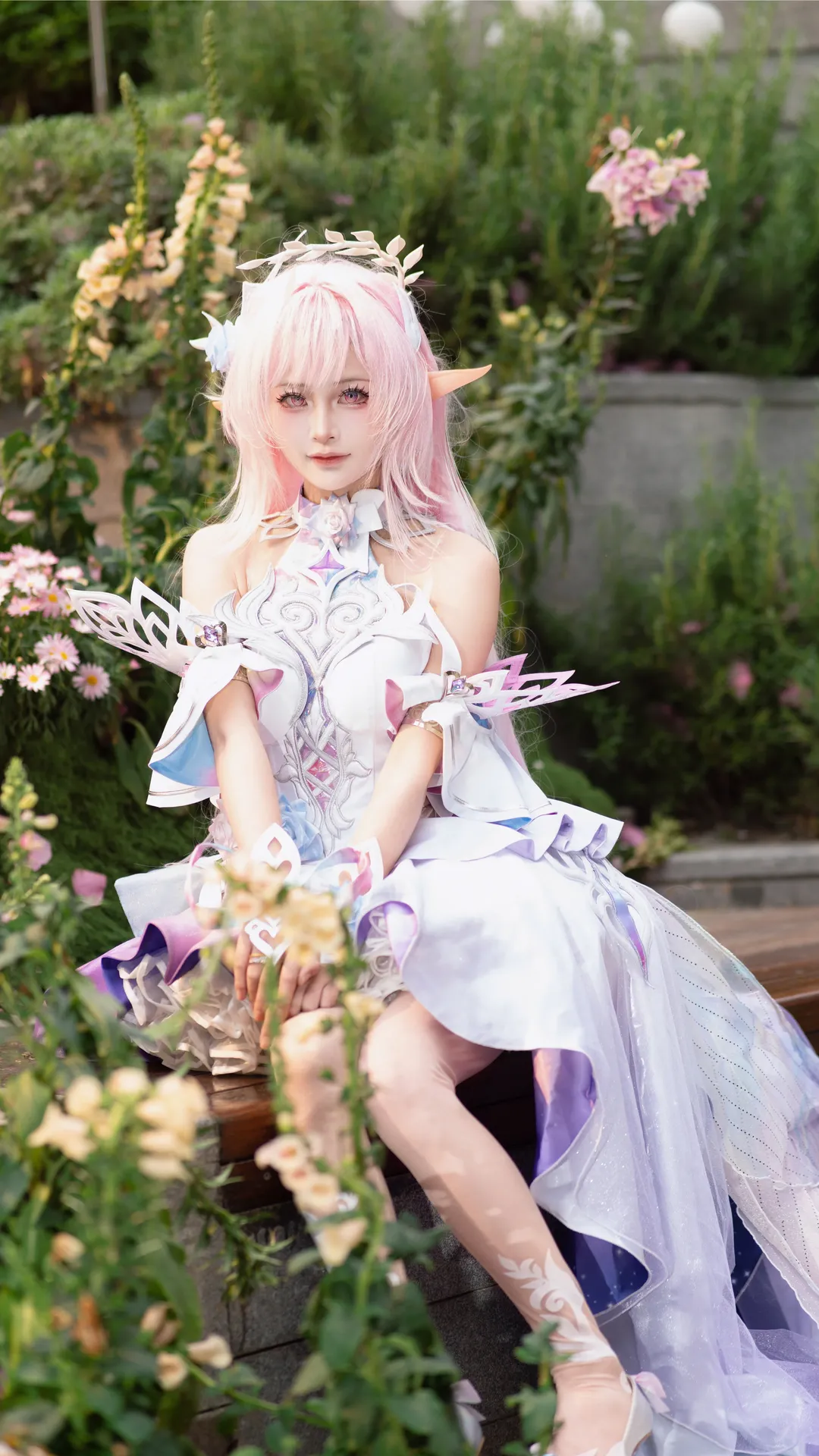 Cyrene Cosplay, Honkai: Star Rail, Omphalos, Elf cosplay, Dreamy white veil