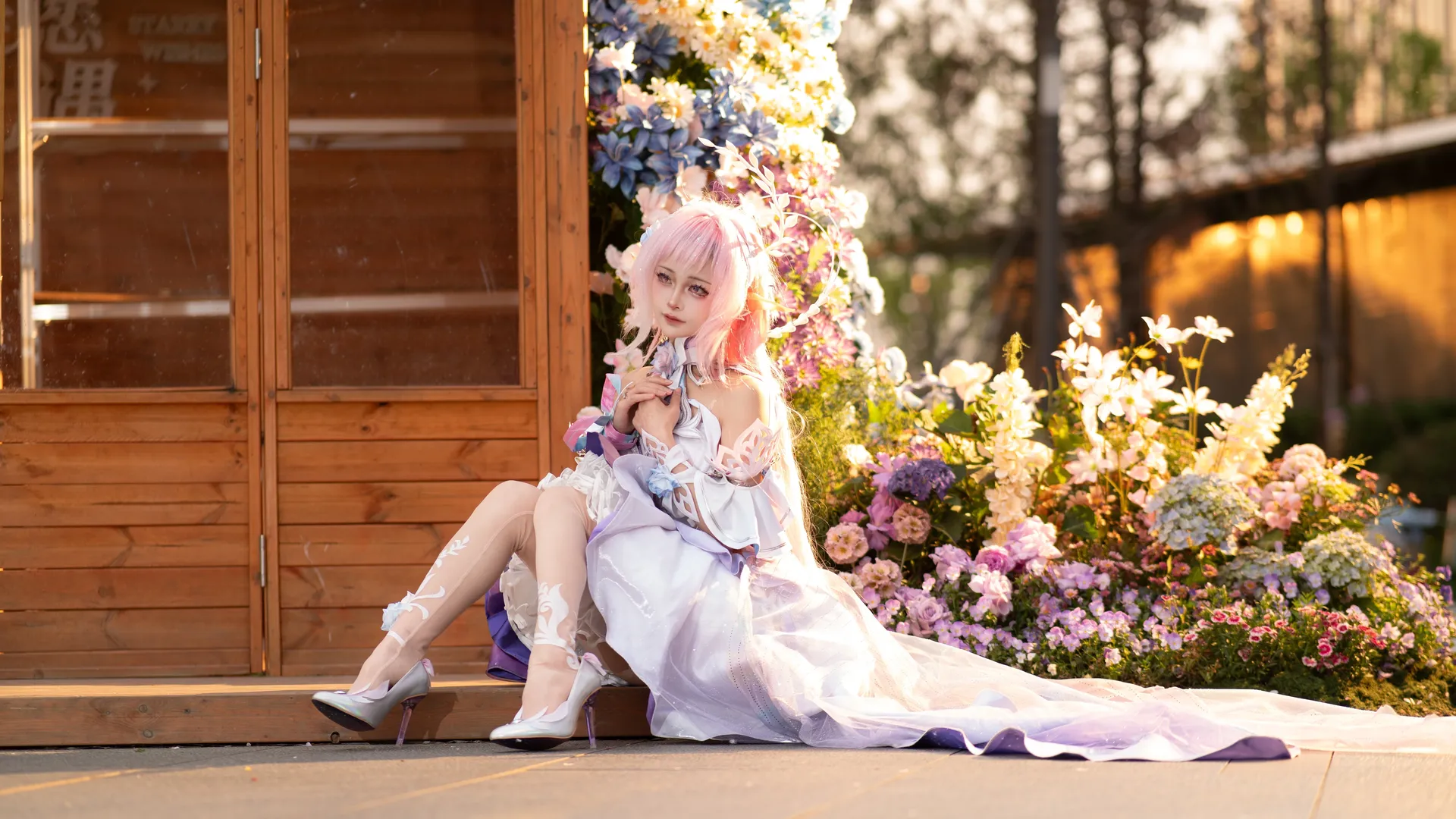 昔漣cos, 崩壞星穹鐵道, 翁法羅斯, 精靈cosplay, 夢幻白紗 - 第3張