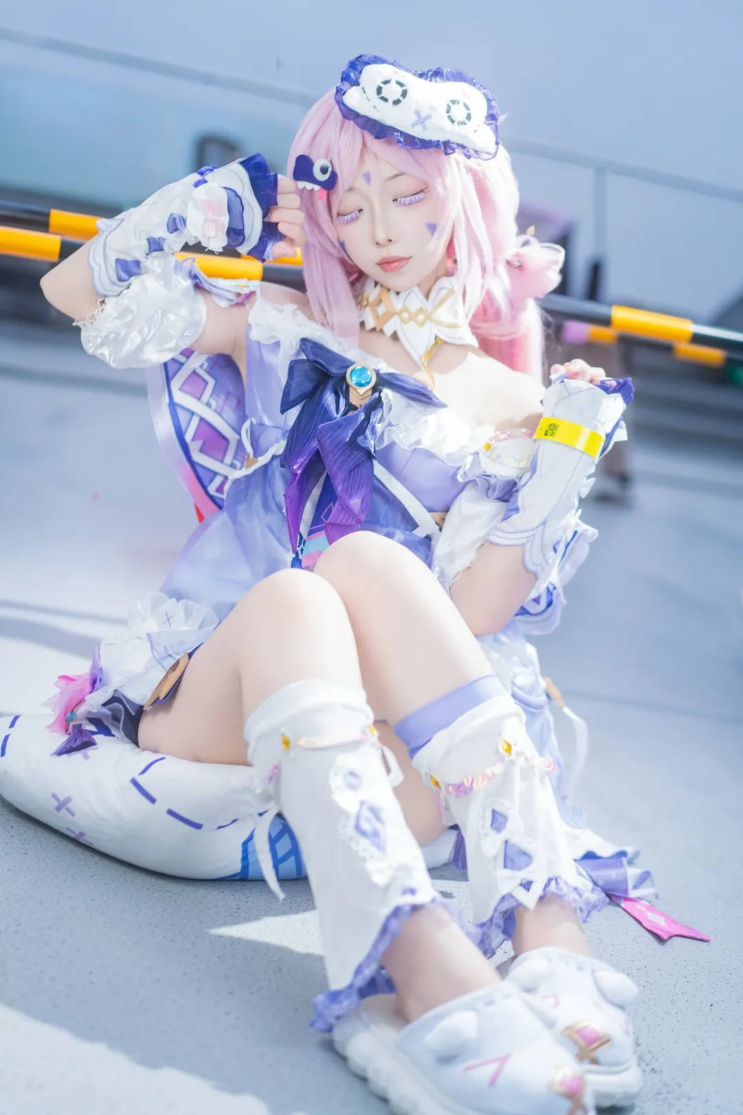 原神, 茜特菈莉cos, 户外场照, 粉发cosplay, C108漫展