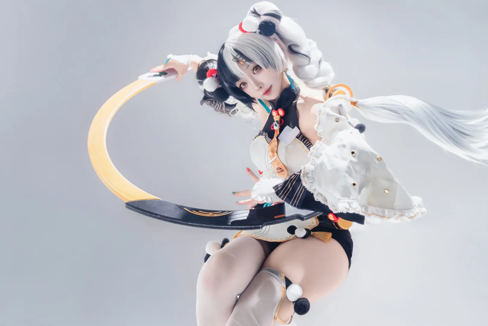 绝区零, 白棚拍摄, cosplay, 白丝, 琉音cos - 第4张
