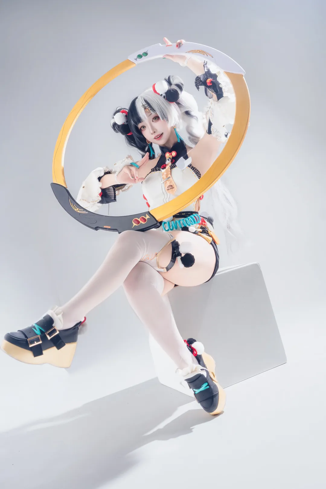 絕區零, 白棚拍攝, cosplay, 白絲, 琉音cos