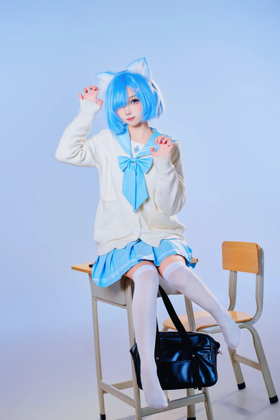 蕾姆cos, 白丝, 水手服, jk制服, Re:从零开始的异世界生活 - 第2张