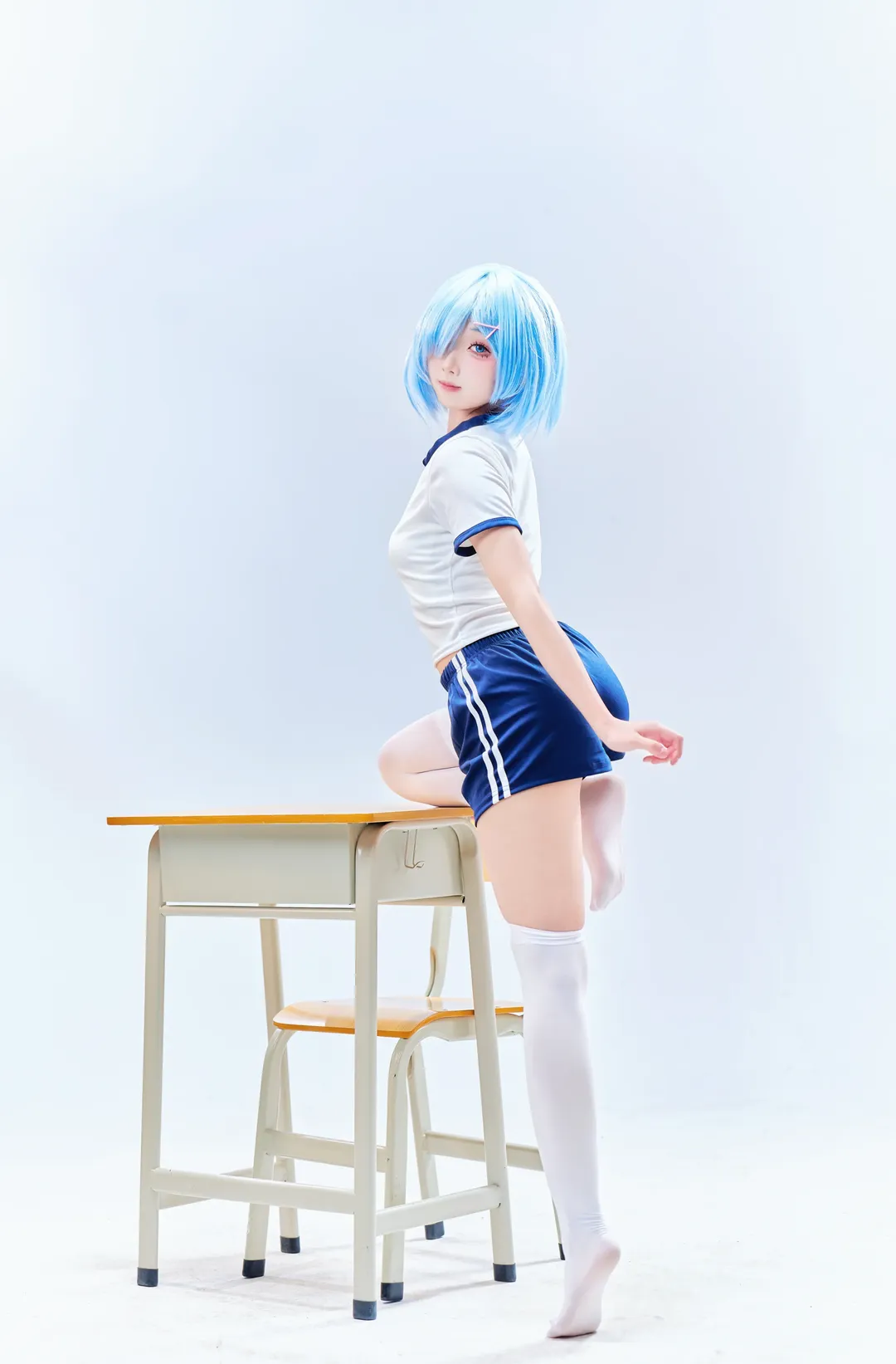 從零開始的異世界生活, 蕾姆cos, 白絲, 體操服, cosplay攝影