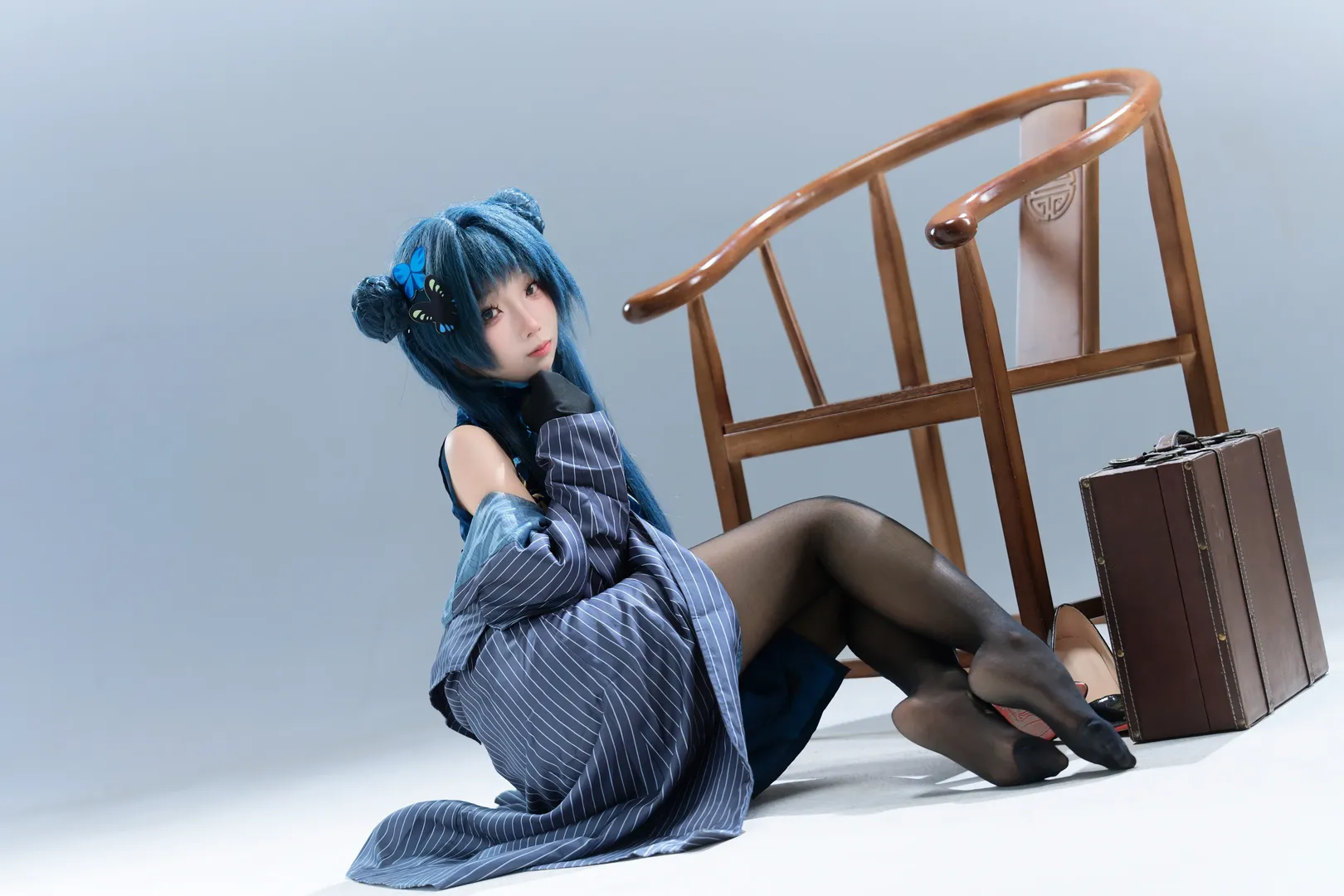 cosplay, 蔚蓝档案, 妃咲cos, 国风, 黑丝 - 第1张