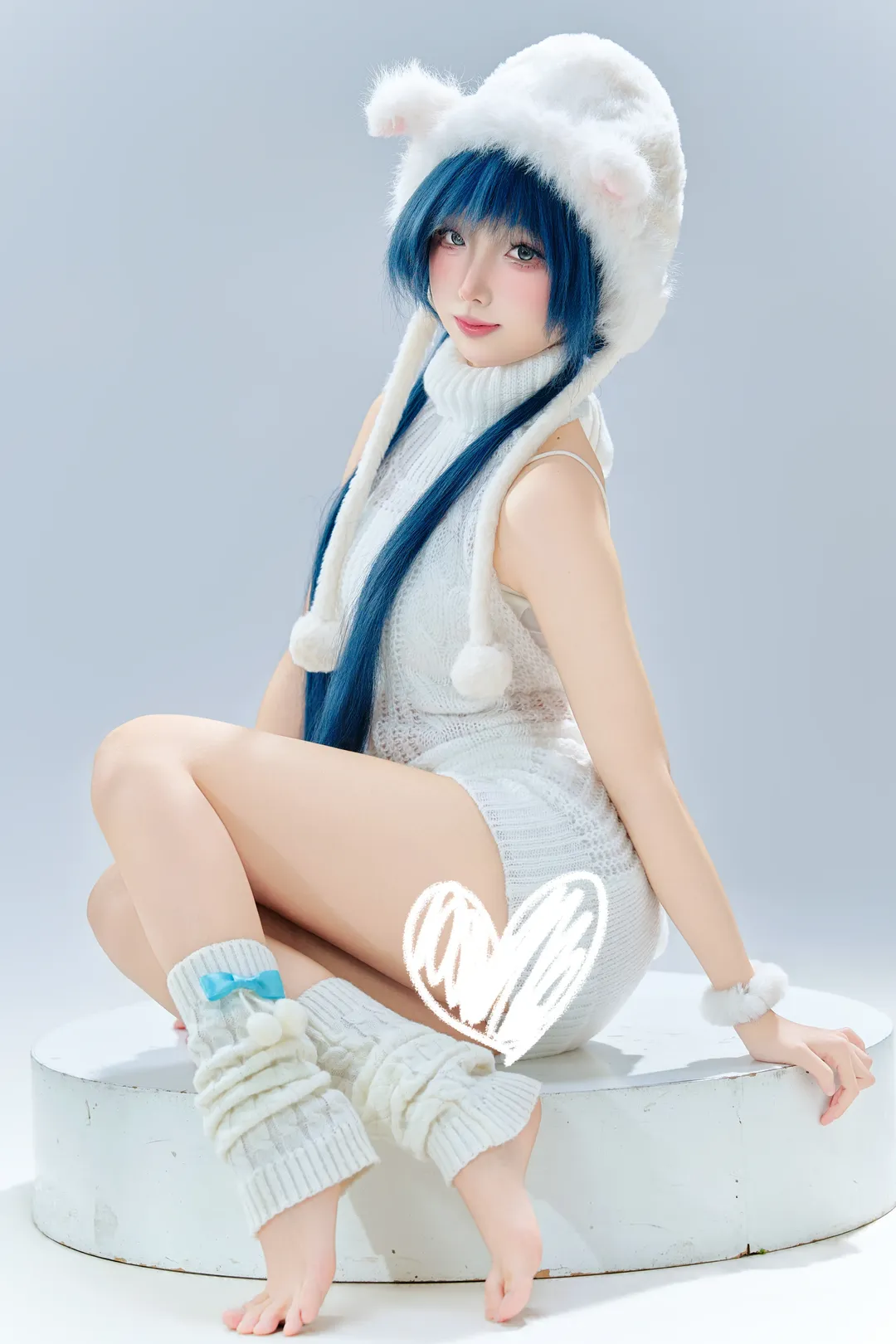 妃咲cos, 碧蓝档案, 棚拍人像, 毛绒兽耳, 萌妹子cosplay - 第2张