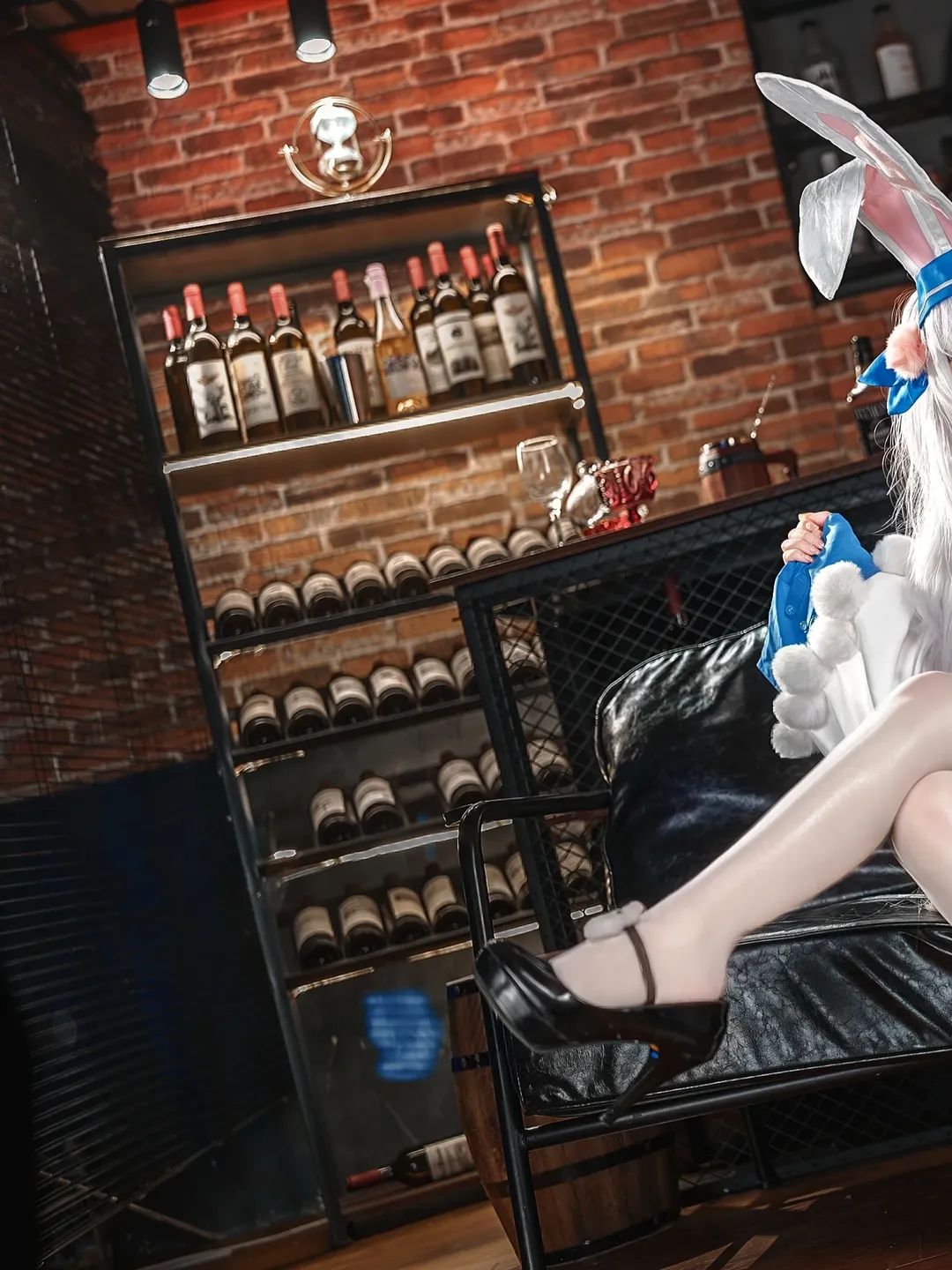 二次元撮影, アズールレーン, ラフィー コスプレ, 白ニーソコーデ, バニーガールコスプレ - 1枚目