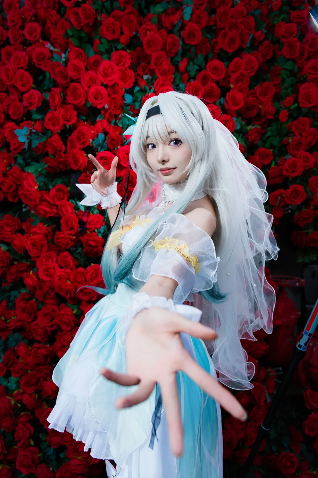 崩壞星穹鐵道, 流螢cos, 花嫁cos, 白絲, cosplay正片 - 第1張