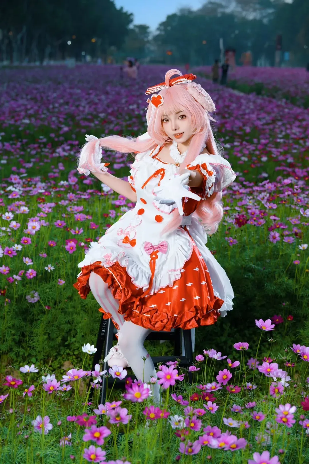 cosplay, 明日方舟, 澄闪cos, 澄闪三丽鸥, 白丝条纹 - 第2张