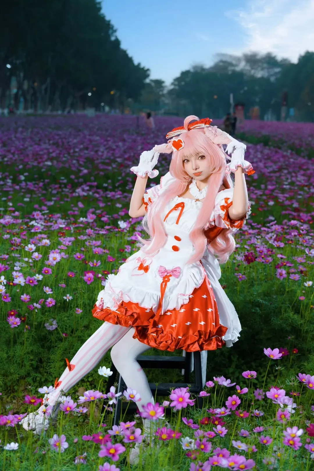 cosplay, 明日方舟, 澄闪cos, 澄闪三丽鸥, 白丝条纹 - 第3张