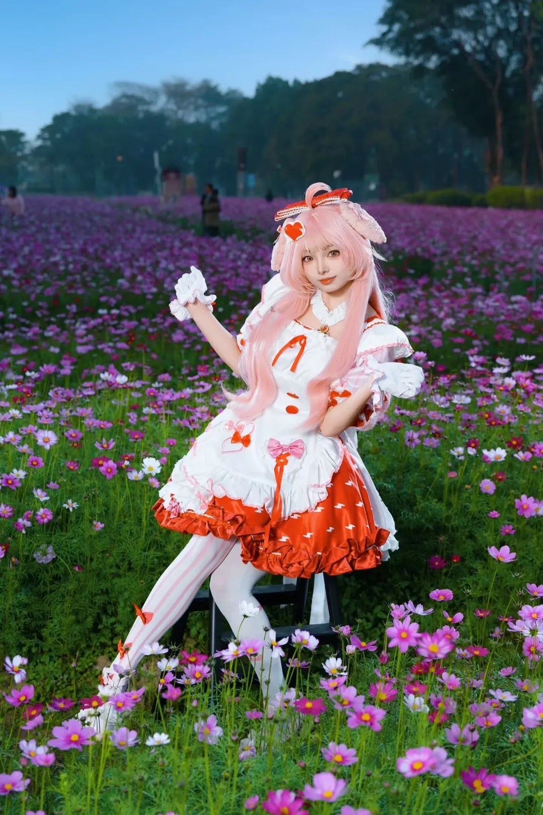 cosplay, 明日方舟, 澄闪cos, 澄闪三丽鸥, 白丝条纹 - 第9张