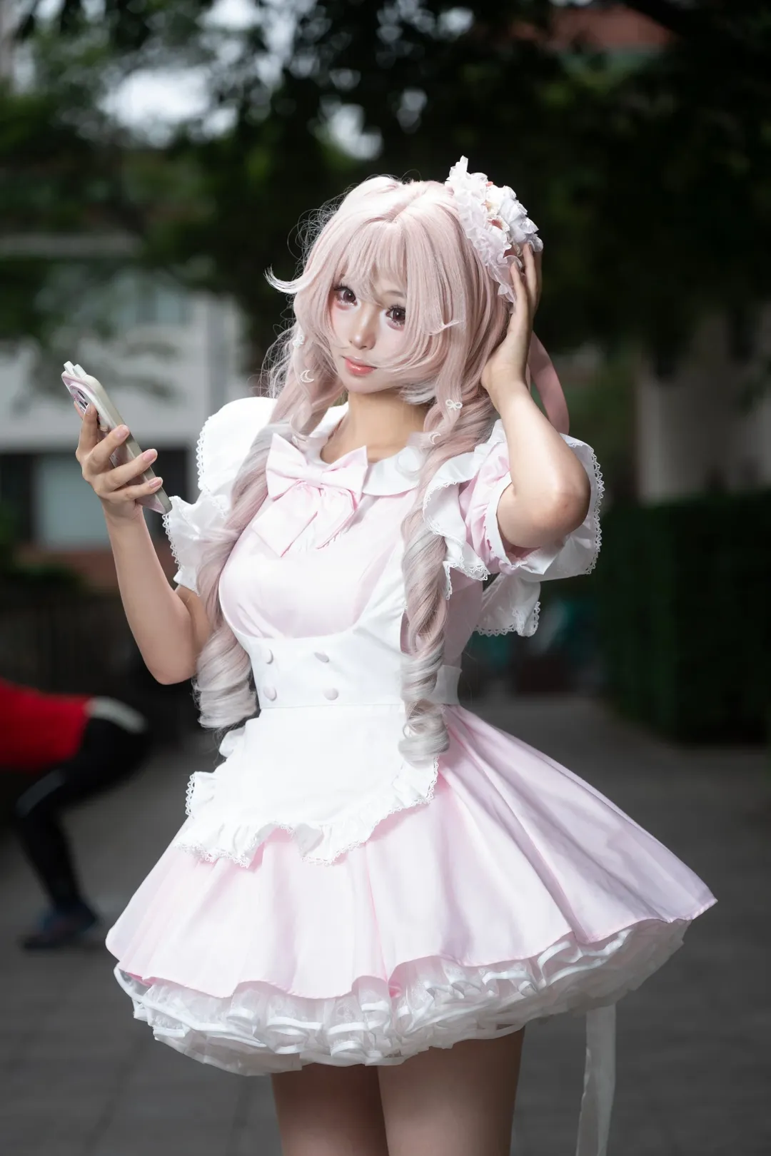 cosplay, 双马尾, 动漫星城, 粉色女仆装, 甜美穿搭 - 第2张