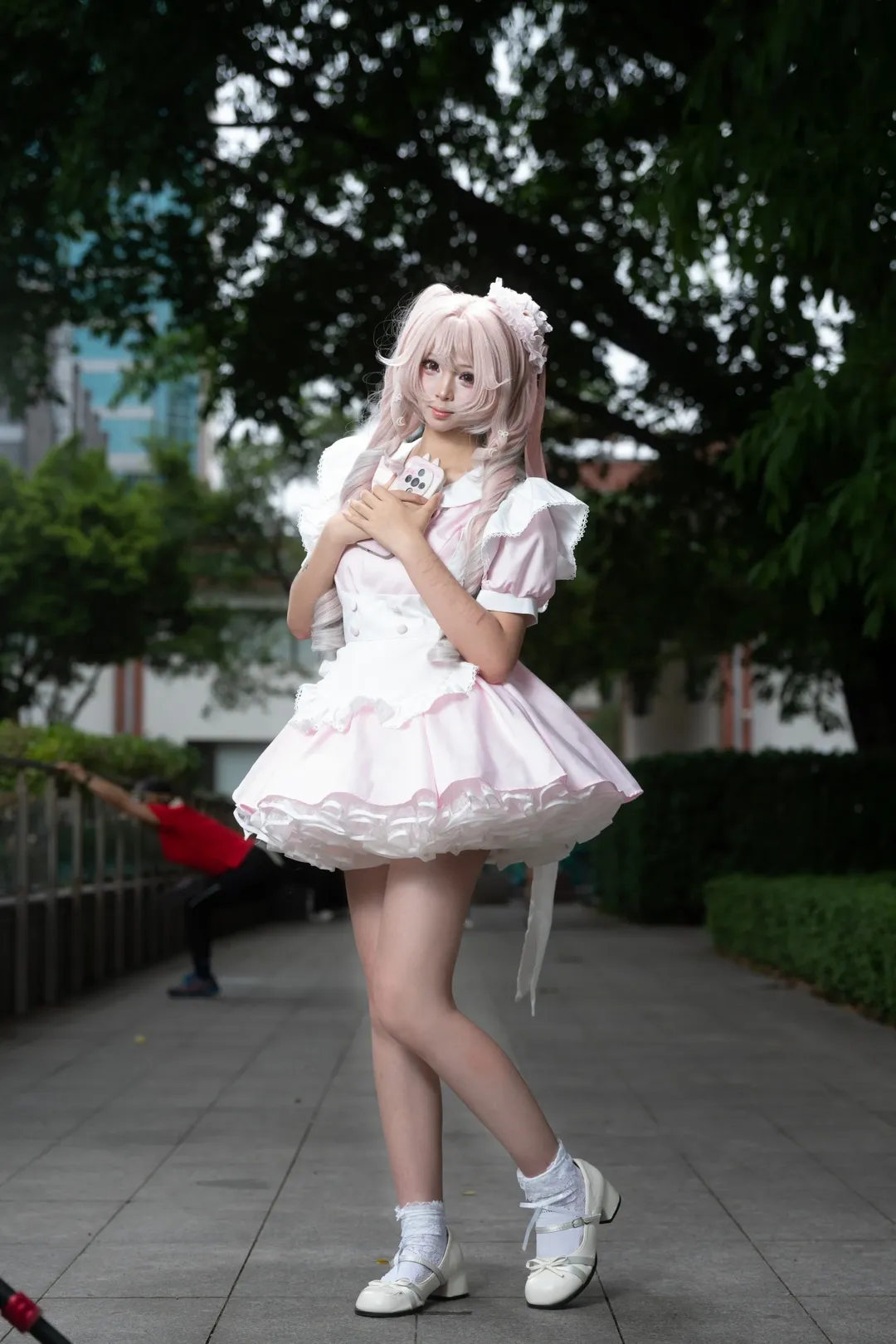 cosplay, 双马尾, 动漫星城, 粉色女仆装, 甜美穿搭