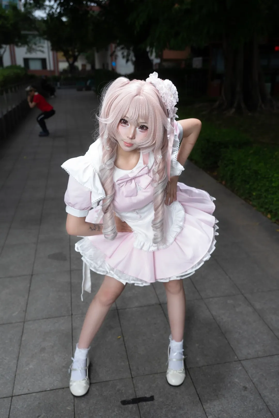 cosplay, 双马尾, 动漫星城, 粉色女仆装, 甜美穿搭 - 第5张