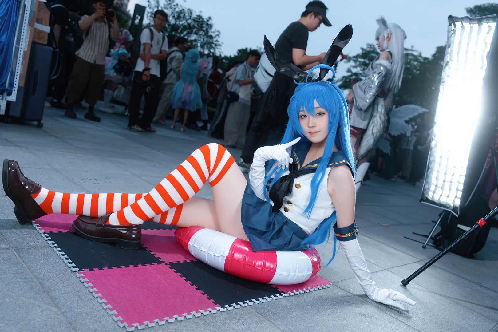コスプレ, 広州蛍火虫アニメエキスポ, 泉こなた コスプレ, らき☆すた, ボーダーニーハイソックス - 4枚目