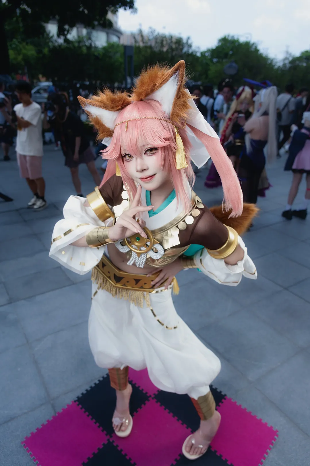 漫展返图, 萤火虫漫展, FGO, 玉藻前cos, 狐妖装扮 - 第1张