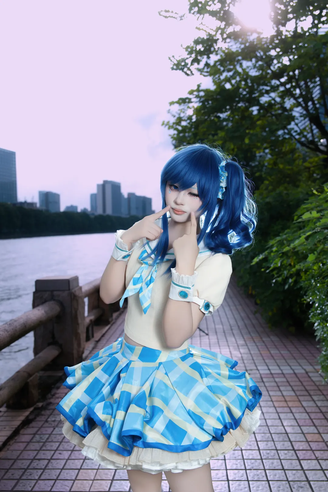 cosplay摄影, 蓝发双马尾, 广州萤火虫漫展, 偶像活动, 雾矢葵cos - 第3张