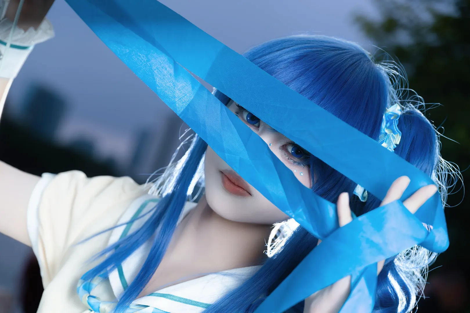 cosplay摄影, 蓝发双马尾, 广州萤火虫漫展, 偶像活动, 雾矢葵cos - 第7张