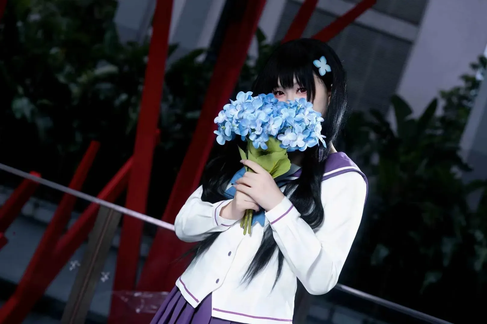 Sankarea: Undying Love cosplay, Cosplay photography, Sankarea: Undying Love, Guangzhou Firefly ACG Expo, Blue hydrangea - Image 1