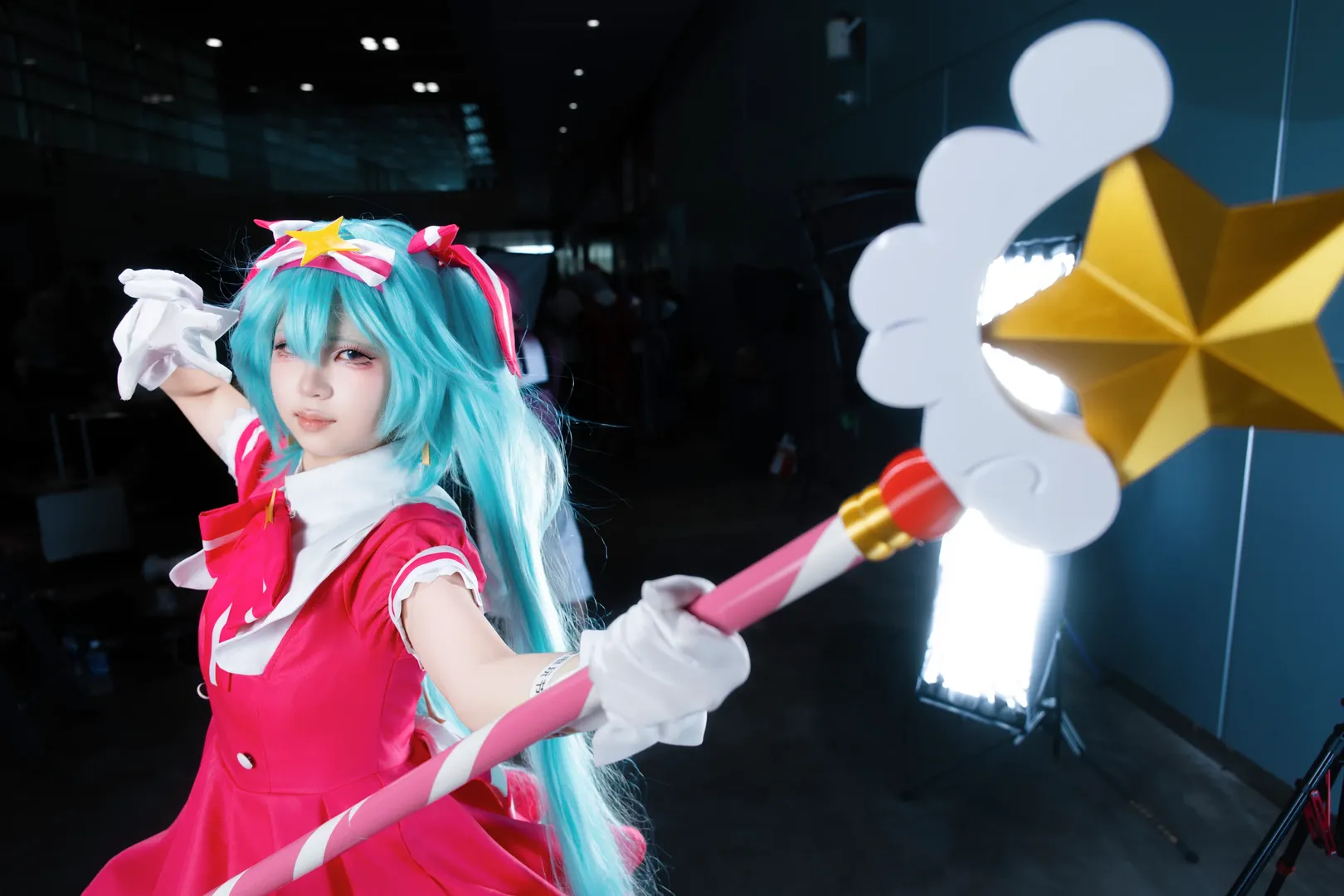 cosplay, 蓝发, 江门结缘漫展, 魔法初音未来cos, 初音