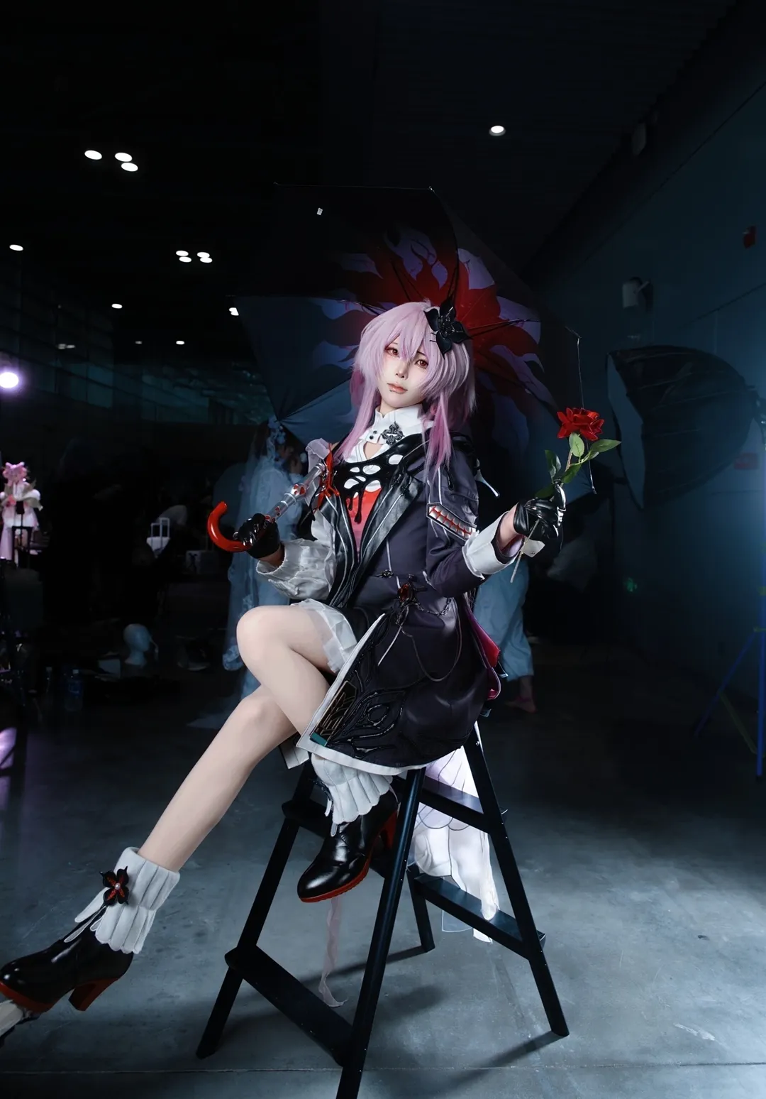 漫展返图, 长夜月cos, cosplay摄影, 白丝穿搭, 江门结缘漫展