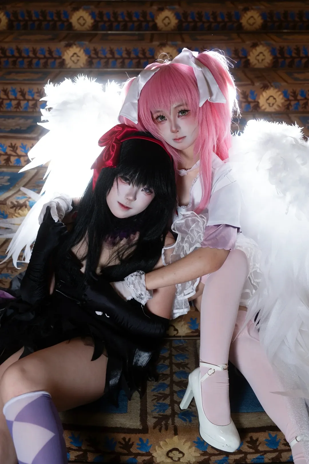 魔法少女まどか☆マギカ, 白ニーソコーデ, まどかコスプレ, ほむらコスプレ, 仏山ルーヴル コスプレ