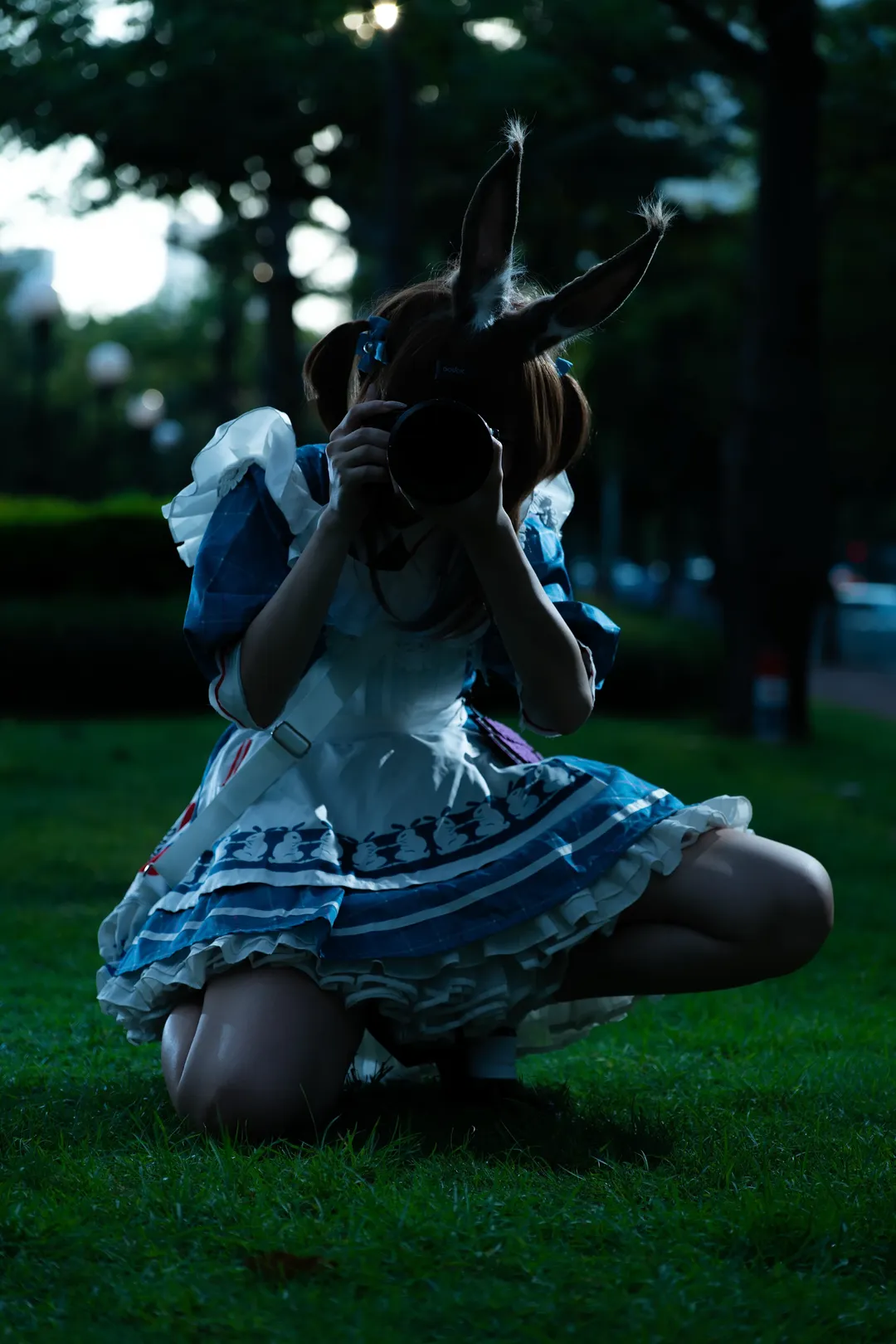 メイド服, アークナイツ, イベント撮影, アーミヤ コスプレ, 屋外夜景 - 10枚目