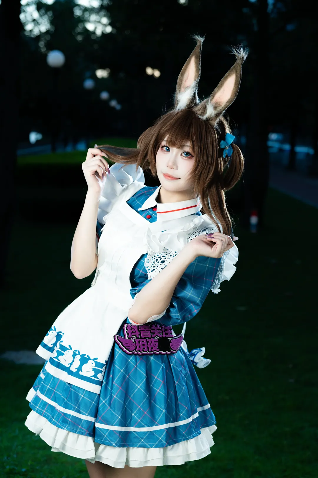 メイド服, アークナイツ, イベント撮影, アーミヤ コスプレ, 屋外夜景 - 4枚目