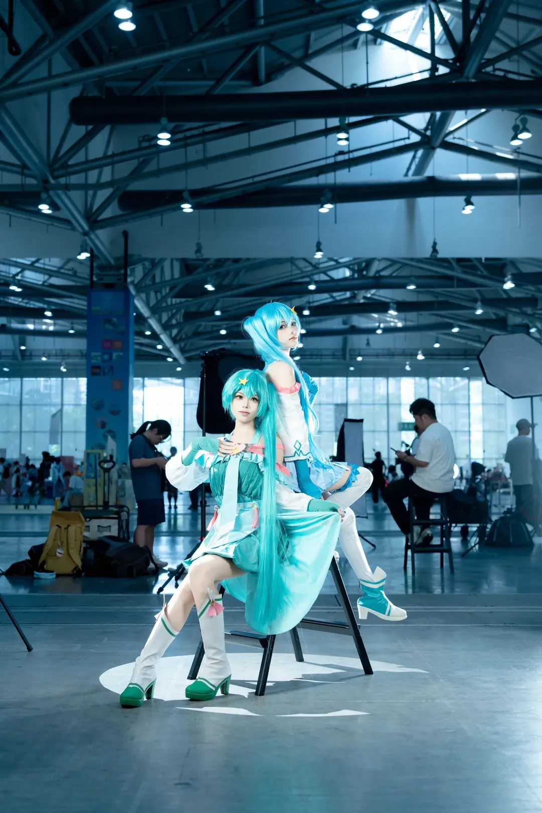 白ストッキング, コスプレ撮影, 中山アニメ展, ベイベイとヤーヤーコスプレ, バララシャオモーシェン - 1枚目