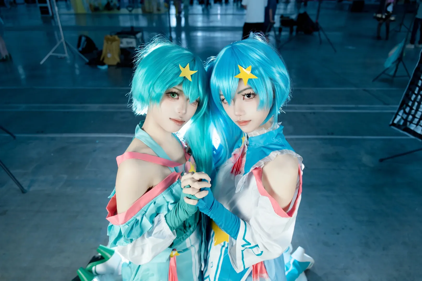 白ストッキング, コスプレ撮影, 中山アニメ展, ベイベイとヤーヤーコスプレ, バララシャオモーシェン - 8枚目