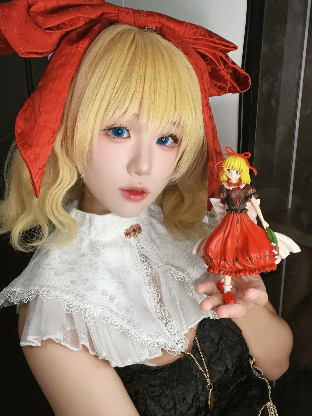 Roleplay, Anime girl, Touhou Project, Medicine Melancholy cosplay, Red bow