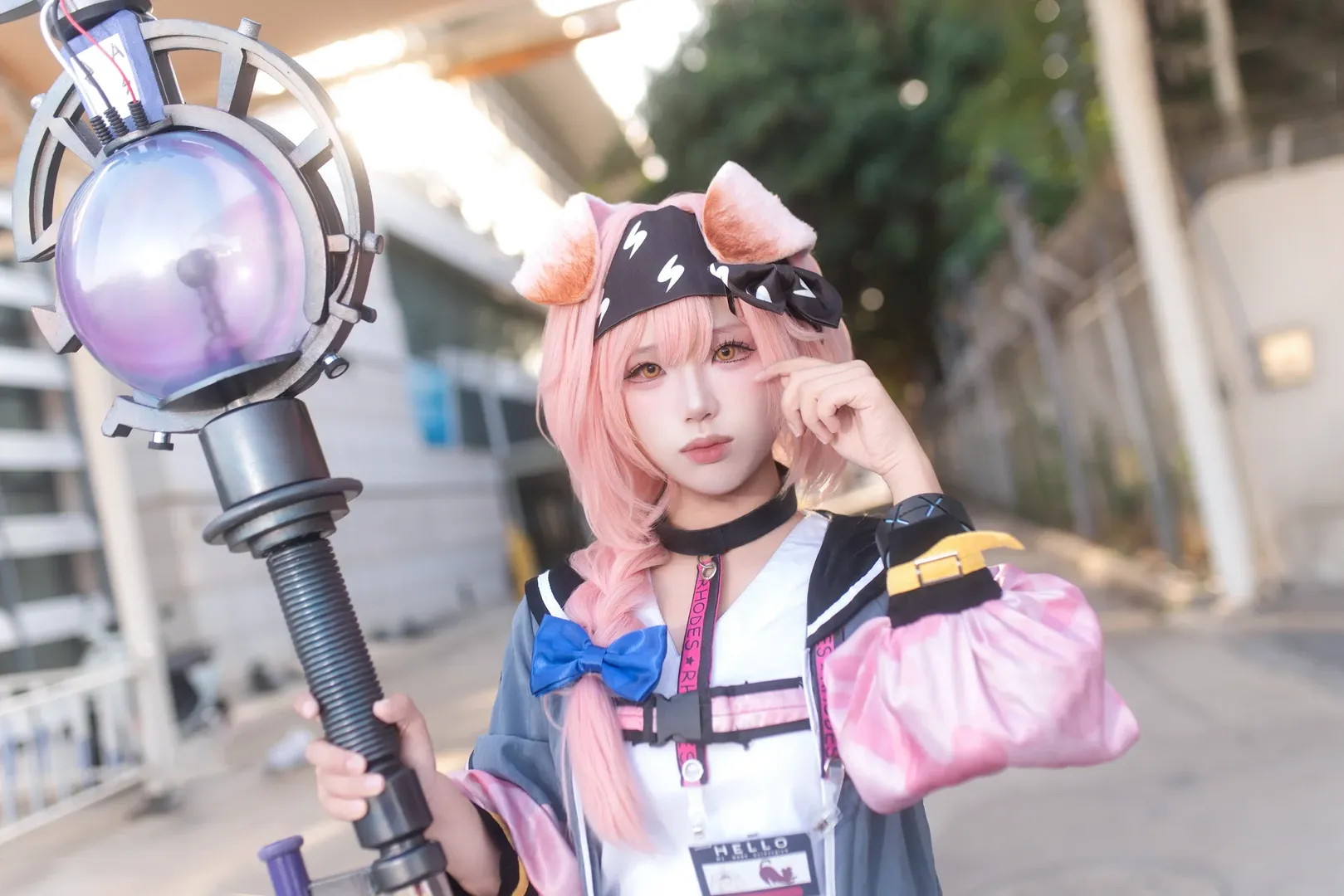 明日方舟, 澄闪cos, 白丝cos, 明日方舟七周年, 外景cos - 第3张