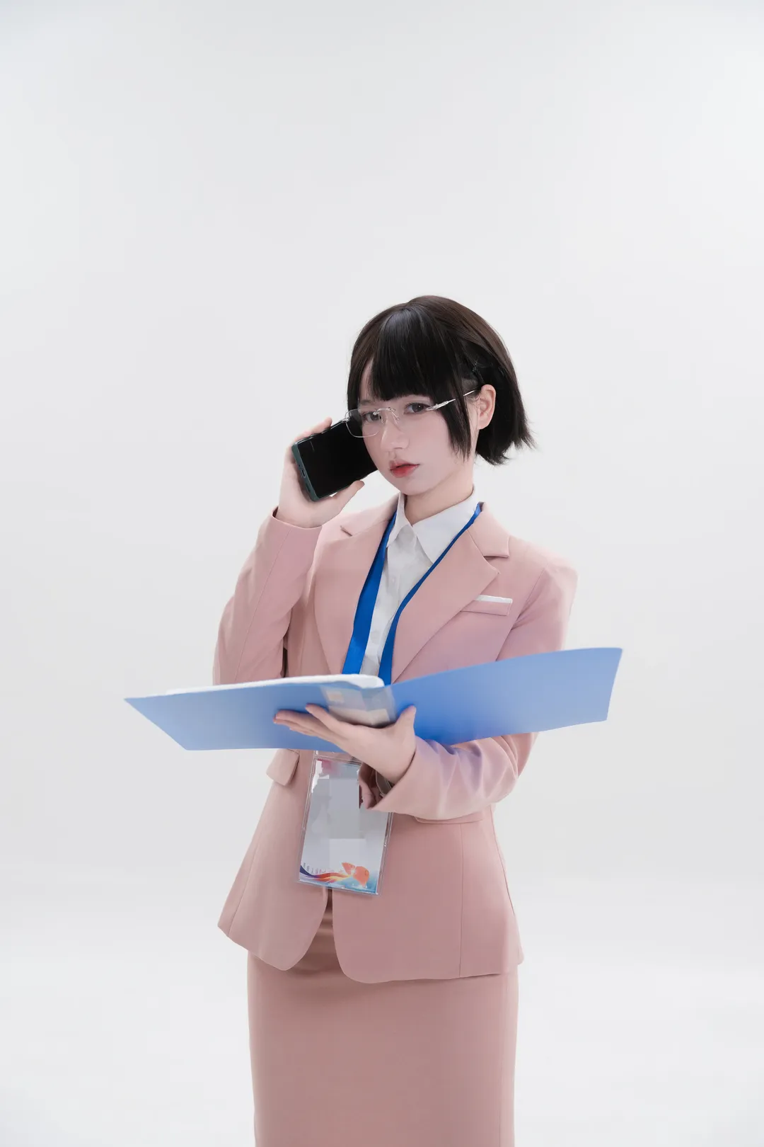 动作参考, 丝袜穿搭, 白棚写真, OL穿搭, 职场风 - 第10张
